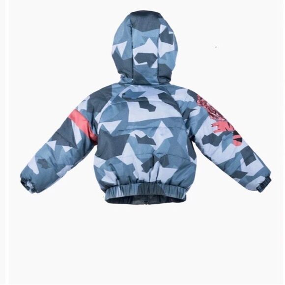 Paper wings puffy camo tiger Sherpa jacket - Picture 3 of 5